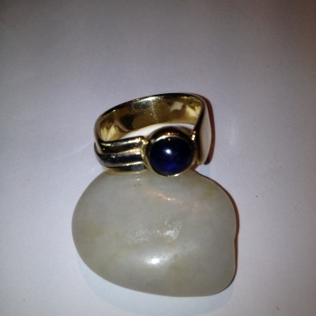 Blue Sapphire Cabochon Ring - $790