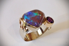 Australian Opal and Amethyst Ladies Ring - $1,250